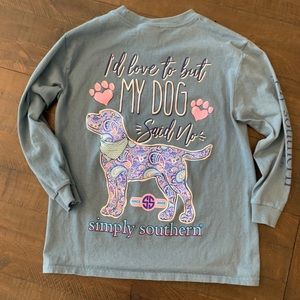 Girls simply southern long sleeve tshirt